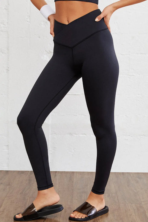 'Seren' Wide Waistband Full Length Leggings - Celes Fashion